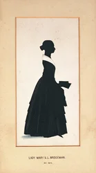 Lady Mary Bridgeman, silhouette par un artiste inconnu, 1842